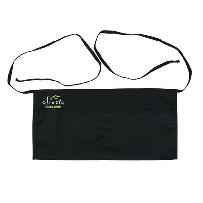 Oliveto Logo'd Bistro Waist Apron - Black